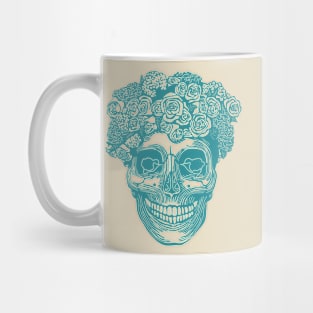 Flower Crown Skull (Blue) Mug